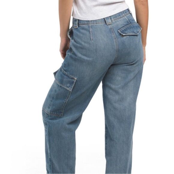 Anthropologie Etica Juni Relaxed Barrel Cargo in North Shore Jeans - Picture 4 of 15